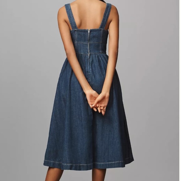 Reformation Blue Midi Dress - Picture 2 of 12